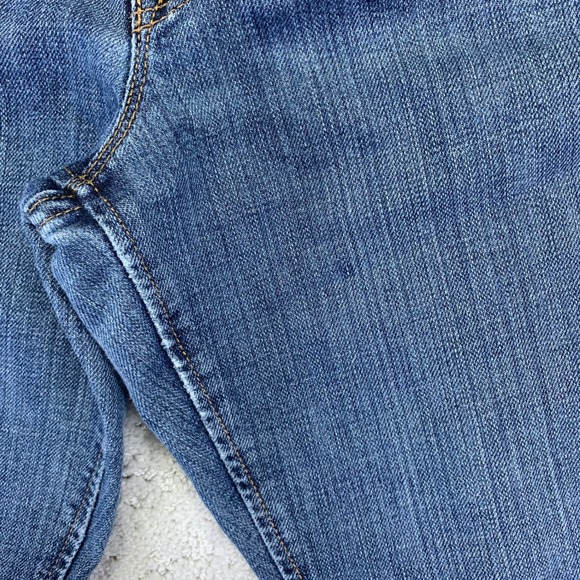 GAP Curvy Boot Cut Womens Jeans Size 12 Blue Denim Stretch Ankle Distressed Y2k - Picture 3 of 13